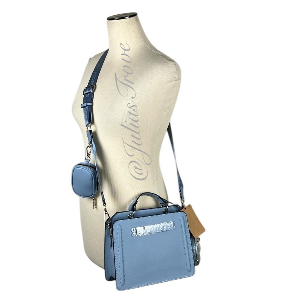 Steve Madden Bevelyn Satchel Blue Purse NWT - Picture 15 of 16